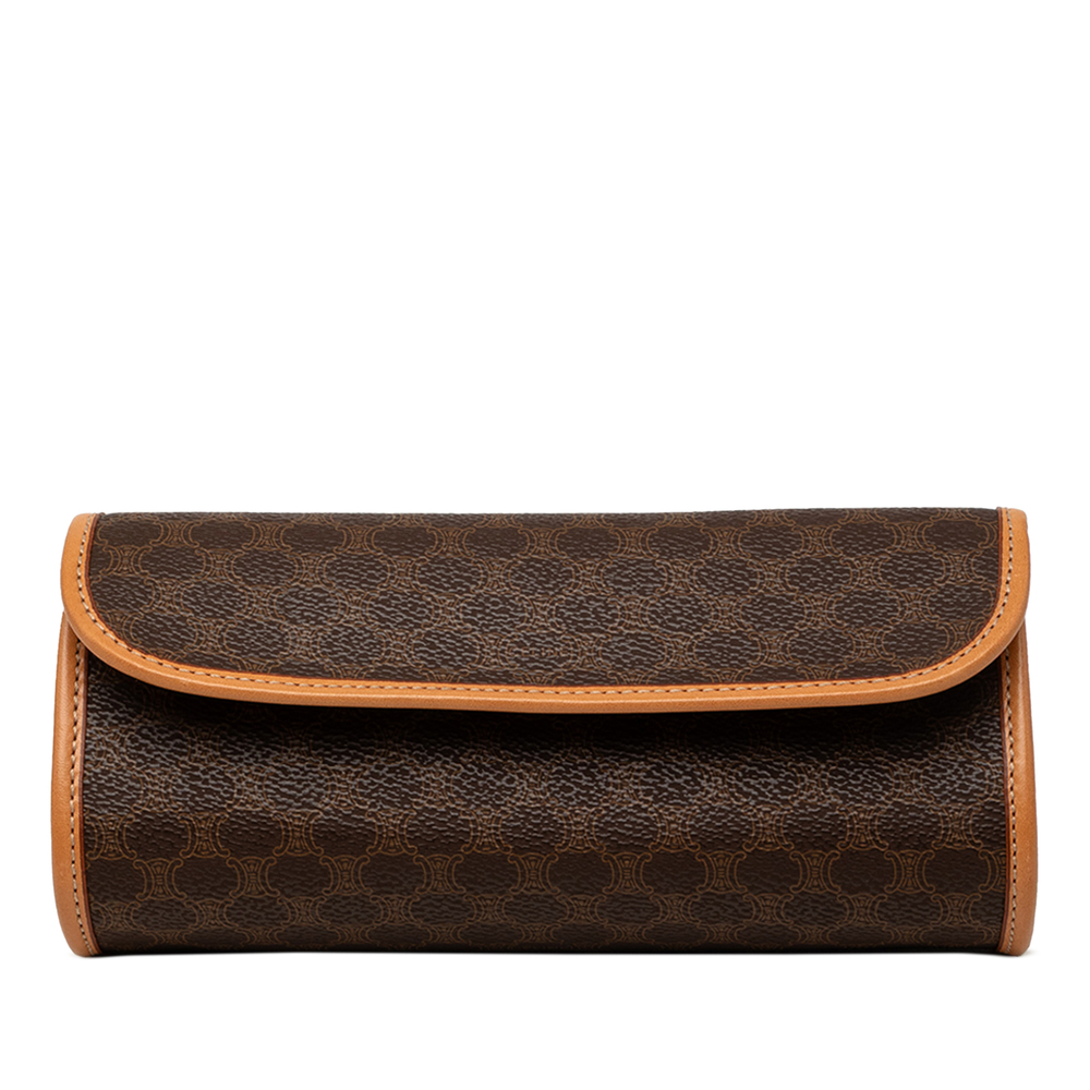Pre-Loved Celine Macadam Coated Canvas Clutch